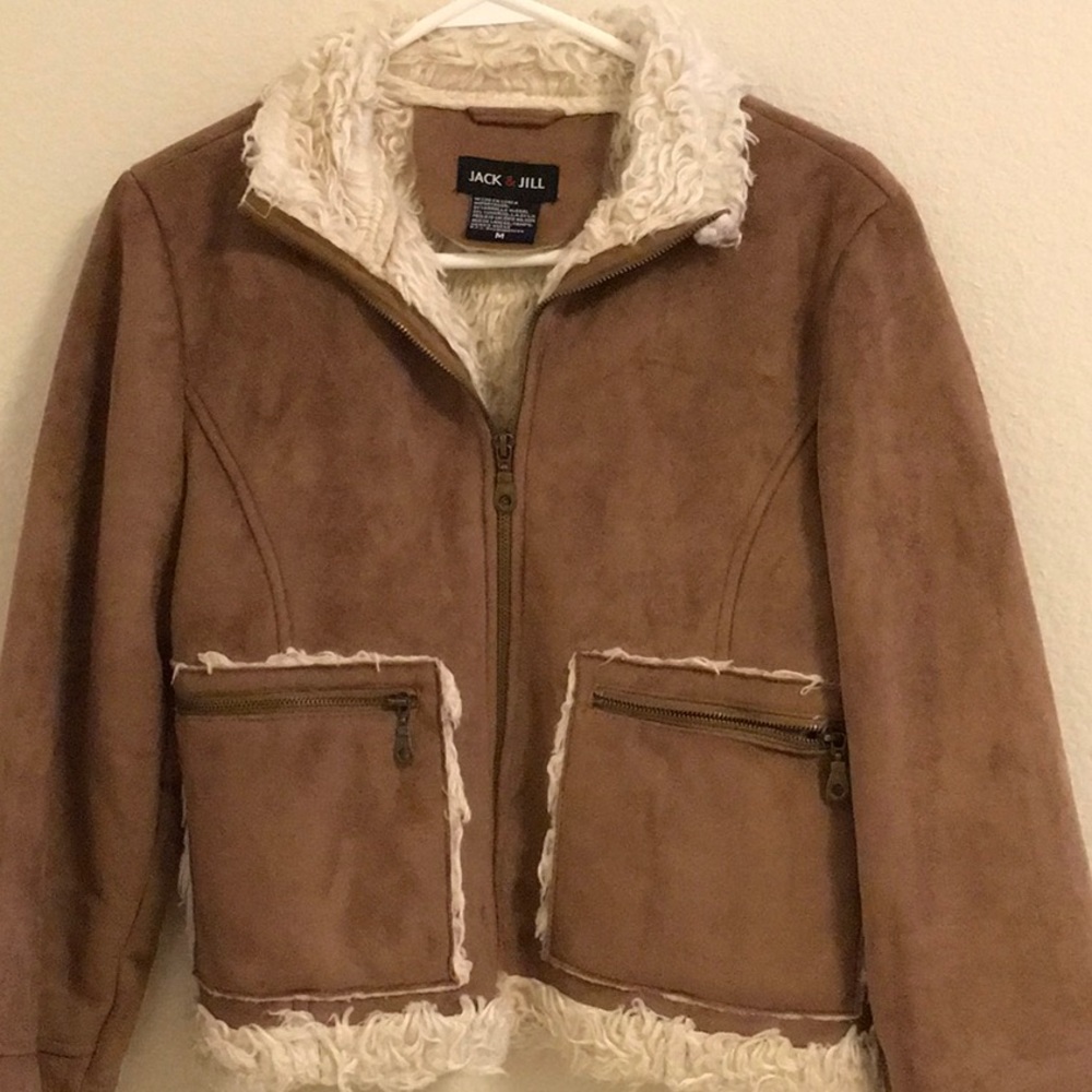 Faux suede jacket size M excellent condition